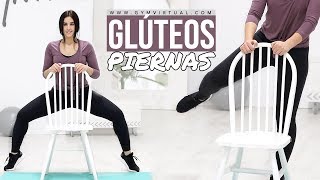 Ejercicios de glúteos y piernas con una silla  GymVirtual [upl. by Ledua]