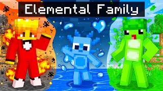 Playing as an ELEMENTAL FAMILY in Minecraft [upl. by Alisen264]