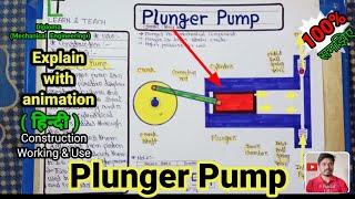 Plunger pump  Explain in Hindi [upl. by Christopher515]