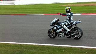 jorge lorenzo stalls his bike during practise at silverstone moto gp 2011 [upl. by Wawro]