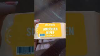 shorts 49Rs ku sunscreen wipes⁉️ must try💯 zudio trending [upl. by Soiritos840]