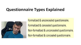 25 – Questionnaire Types Explained – Research Methods – MadhavanSV [upl. by Clarise]