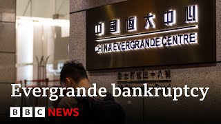 China property giant Evergrande files for US bankruptcy protection  BBC News [upl. by Haynor]