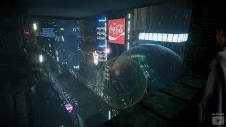 ASMR Blade Runner Balcony Cyberpunk City Rain Sound Ambience 7 Hours 4K  Sleep Relax Focus Chill [upl. by Paradies]