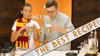 HOW TO MAKE BUTTERBEER  The best frozen butterbeer recipe [upl. by Doley]