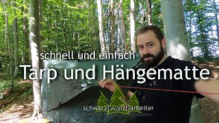 Tarp  Teil 1  schneller Aufbau am Baum für die Hängematte [upl. by Curtis]