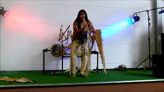 Leo Rojas  Indianermusik auf Panflöte  kleines Konzert in 2012  Modellbahn Wiehe  Indianermuseum [upl. by Adnoma]