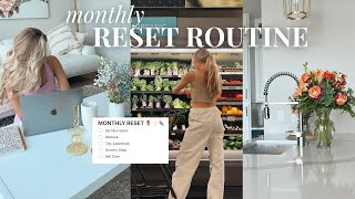 MONTHLY RESET ROUTINE cleaning closet declutter goal setting  healthy habits [upl. by Adnuhser760]