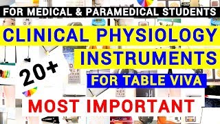 CLINICAL PHYSIOLOGY INSTRUMENTS  CLINICAL LAB  PHYSIOLOGY PRACTICALS [upl. by Risser]