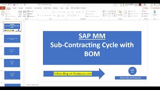 SAP MM Sub Contracting process with BOMBill of materials Full overview for Beginners [upl. by Hamrah]