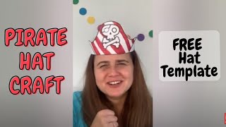 Pirate hat Craft Free Template [upl. by Nnanerak]