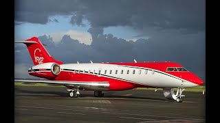 Bombardier Global Express XRS  N60BJ departure from Ostend Airport  EBOS [upl. by Eux]