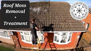 Roof Moss Removal And Biocide Treatment By Helm Of Awesome Windows [upl. by Deni]