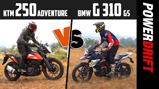 Giveaway Alert  KTM 250 Adventure vs BMW G 310 GS BS6  Sub ₹3lakh ADVs Compared  PowerDrift [upl. by Gernhard]