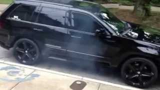 Jeep SRT 8 426 with F1A blower burnout [upl. by Ahsiekan]