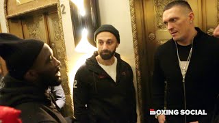 quotIM A BIG FANquot Oleksandr Usyk amp Terence Crawford Meet in New York Ahead of LomachenkoCommey Fight [upl. by Dyche]