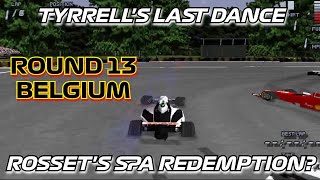 Tyrrells Last Dance  Round 13 Belgian Grand Prix Race  Formula 1 98 PS1 [upl. by Pearson]