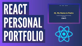 Build A Responsive Personal Portfolio Website With React JS [upl. by Kwang]