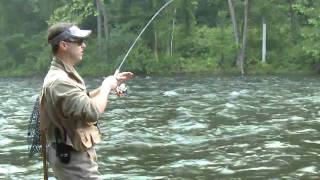 Ultralight Trout Fishing in Fast Water  Real Outdoors TV [upl. by Emiatej]