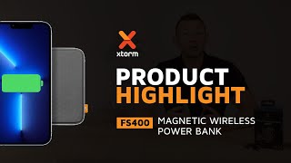 Xtorm Magnetic Power bank FS400u MagSafe Compatible product highlight [upl. by Antrim639]