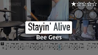 Lv02 Stayin Alive  Bee Gees ★☆☆☆☆ Old Pop Drum Cover [upl. by Cerf]