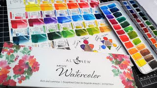 NEW Altenew 24 Artist Watercolor Set Review [upl. by Esirehc]