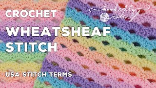 Crochet Wheatsheaf Stitch Great for Scarves or Blankets Mini Arcade Stitch [upl. by Nwadrebma]