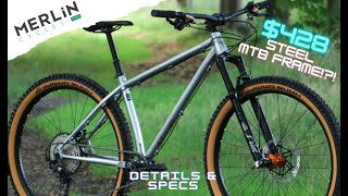 A 428 Steel Hardtail MTB Frame  Merlin Malt 725 Details amp Specs [upl. by Reffineg]