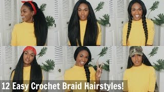 12 Super Easy Straight Crochet Hairstyles  Outre Xpression Dominican Blowout [upl. by Cela]