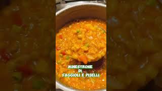 MINESTRONE FAGGIOLI E PISELLI💚😋 cookingtime dinner buonappetito italianfood fypシ゚viral [upl. by Kaufmann]