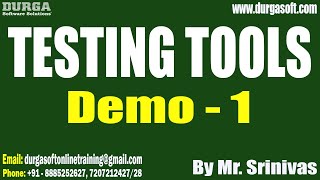 TESTING TOOLS tutorials  Demo  1  by Mr Srinivas On 23092024 815AM IST [upl. by Gerta]