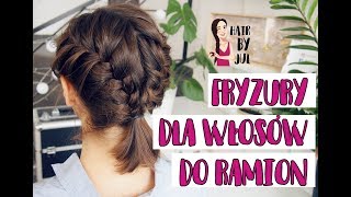 4 fryzury dla włosów do ramion warkocze [upl. by Helbona]