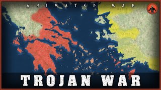 Trojan War Animated Map of Achaeans and Trojans [upl. by Olrak727]