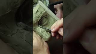 Sculpting an eye study in Chavant nsp clay figuresculpting [upl. by Lay]