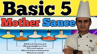 Basic 5 Mother Sauce  Bechamel Sauce  Tomato Sauce  Espagnole Sauce  Veloute  Mother Sauce [upl. by Togram]