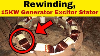 generator excitor stator rewinding  generator stator winding connection  generator exciter winding [upl. by Duquette]