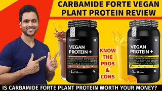 Carbamide Forte Vegan Plant Protein Review in Hindi  What is good and what is not so good [upl. by Daniyal271]