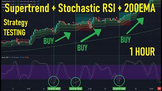 TRIPLE Supertrend  Stochastic RSI  200 EMA Strategy Tested 100 Times [upl. by Yorled]