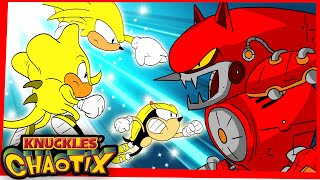 METAL SONIC vs SUPER KNUCKLES CHAOTIX [upl. by Leunam]