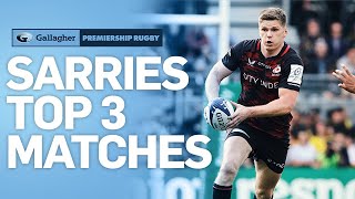 Saracens Top 3 Matches This Season  Gallagher Premiership Final 202223 [upl. by Maziar530]