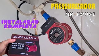 INSTALANDO Pressurizador de Agua 160w 13mca da MM HOUSE [upl. by Tnemelc]