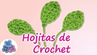 Como hacer Hojas para Flores de Crochet Easy Crochet Leaf Hojas Ganchillo Amigurumi Pintura Facil [upl. by Yrrac661]