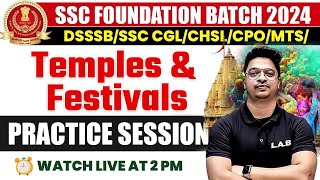 SSC FOUNDATION 2024 IMPORTANT TEMPLES amp FESTIVALS SC STATIC GK PRACTICE SESSION BY AMAN SIR [upl. by Leaffar]