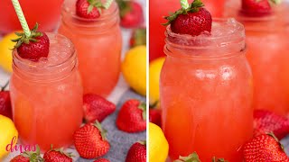 How To Make The BEST Strawberry Lemonade Recipe 🍓🍋 [upl. by Essilrahc]