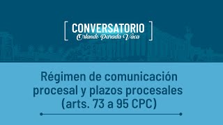 Régimen de comunicación procesal y plazos procesales arts 73 a 95 CPC [upl. by Berkman]