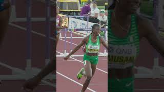 Amusan charging to her 100m hurdles world title in Oregon worldathleticschampionships nigeria [upl. by Nicolina]