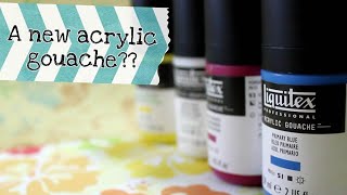 Trying out Liquitex Acrylic Gouache O [upl. by Hendrika657]