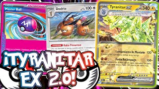 Probamos TYRANITAR EX con sus nuevos juguetes de TEMPORAL FORCES Análisis y gameplay pokemontcg [upl. by Netsryk302]