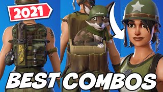 THE BEST COMBOS FOR MUNITIONS EXPERT SKIN 2021 UPDATED  Fortnite [upl. by Artiek]