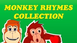 Monkey Rhymes Collection  Funny Monkey Nursery Rhymes For Children [upl. by Curkell]